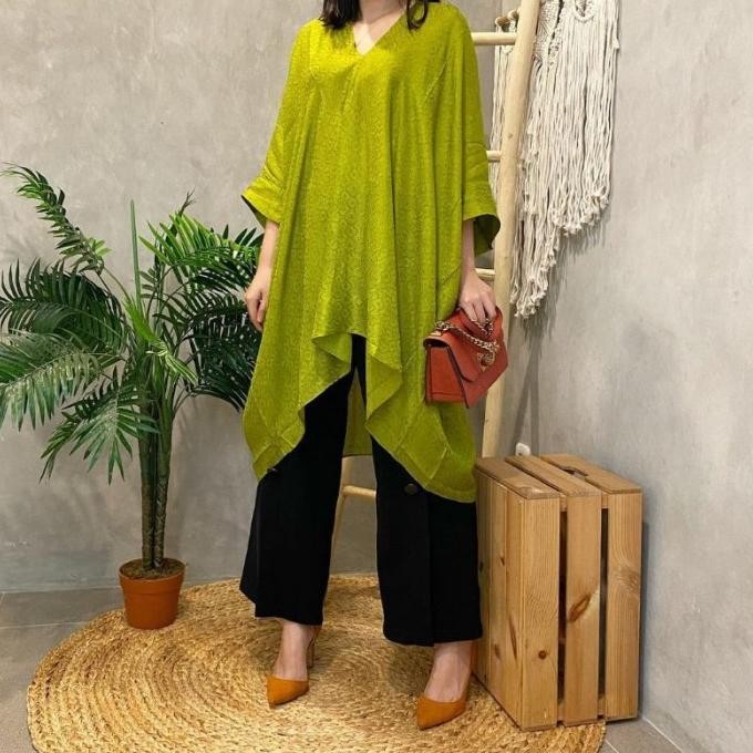 (Allthebest) BLOUSE KAFTAN TUNIK ARUNA VISCOSE SEMI SUTRA (hanya atasan)