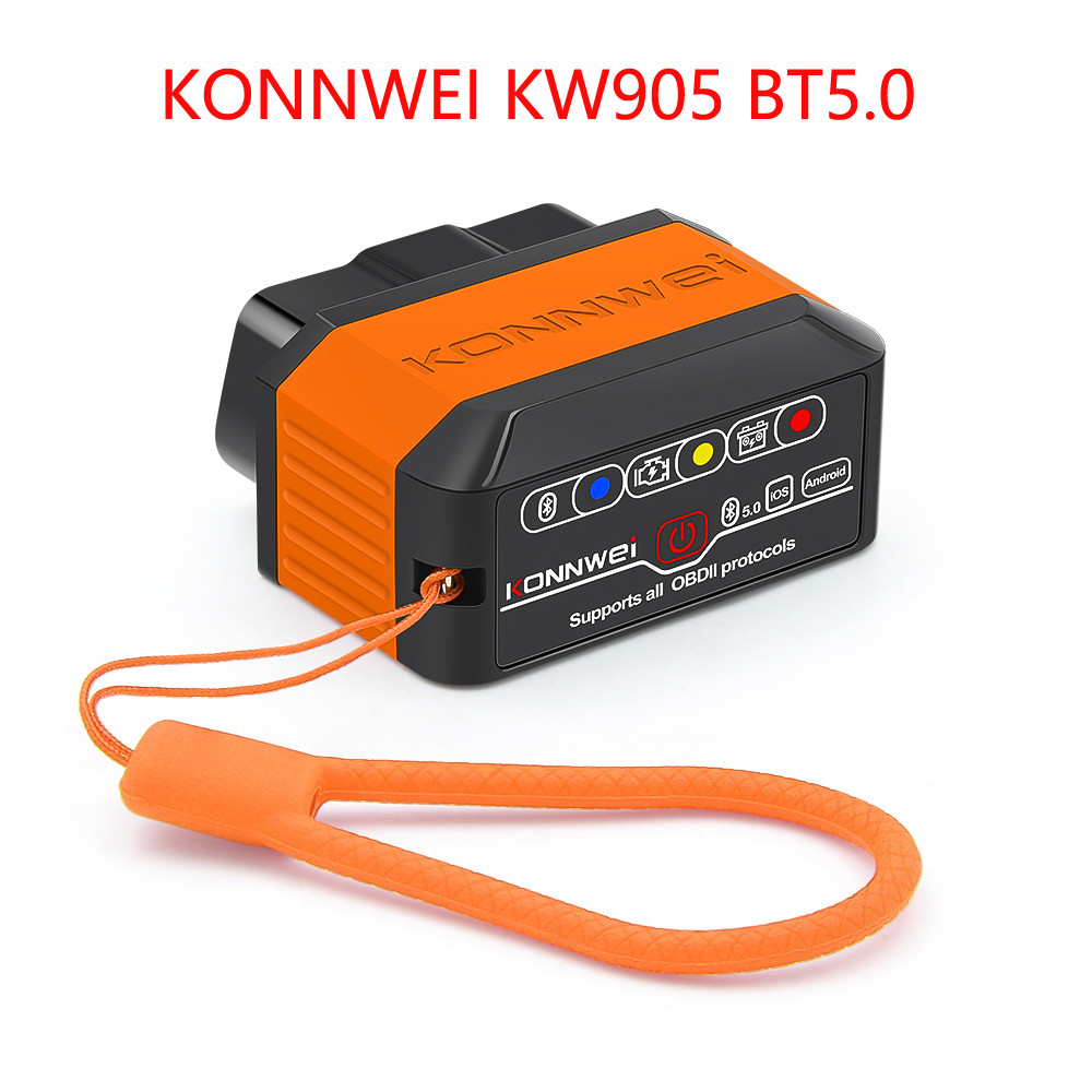 Konnwei Kw905 Elm327 V1.5 Obd2 Scanners Bluetooth 5.0 For Android/Ios Elm 327 Obd 2 Car Diagnostic