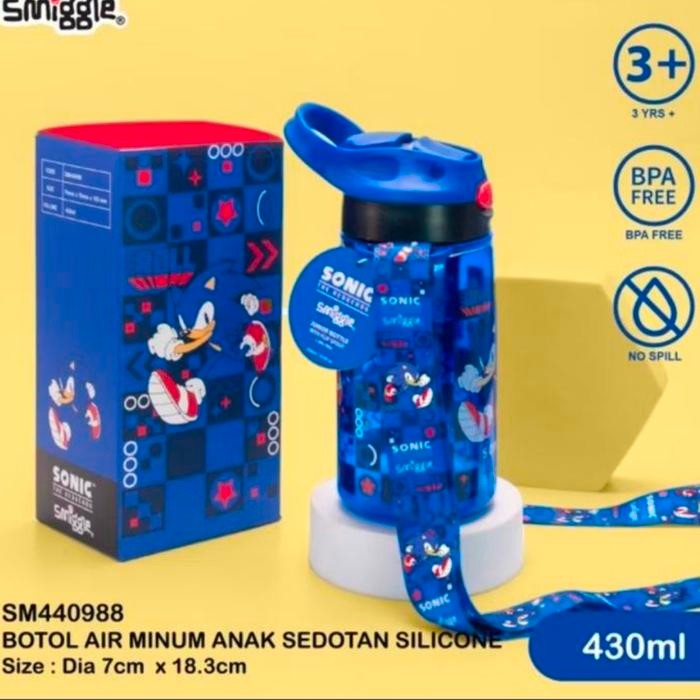 BOTOL MINUM SONIC 430 ML TALI/ SMIGGLE DRINK BOTTLE/ LANYARD BOTTLE