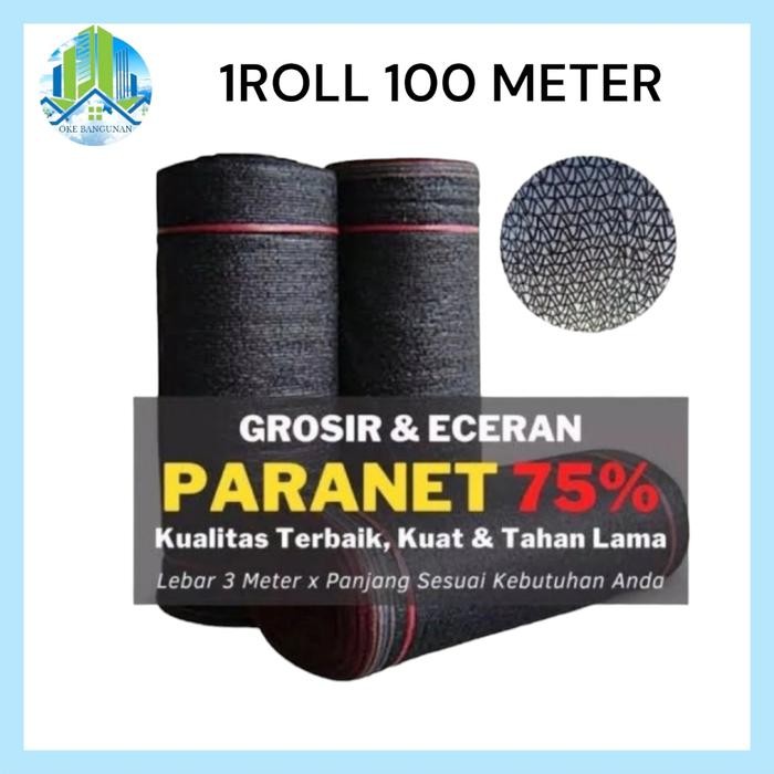 paranet 75% / jaringan tanaman / paranet jaring peneduh 1 roll