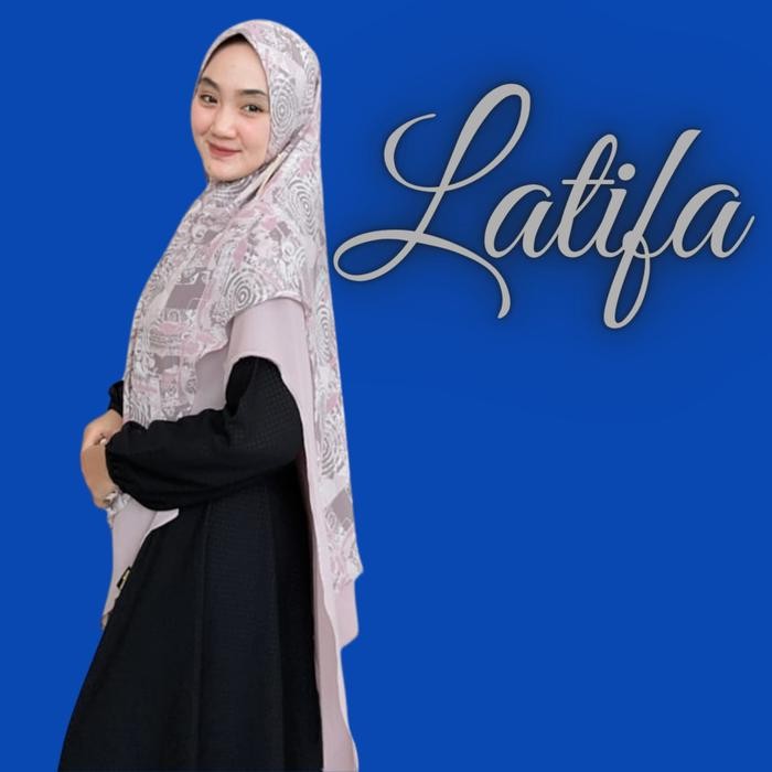 (Allthebest) AYYUBY HIJAB INSTAN KHIMAR PARI LATIFA MOTIF JUMBO Softpad Ceruty BabyDoll Jilbab