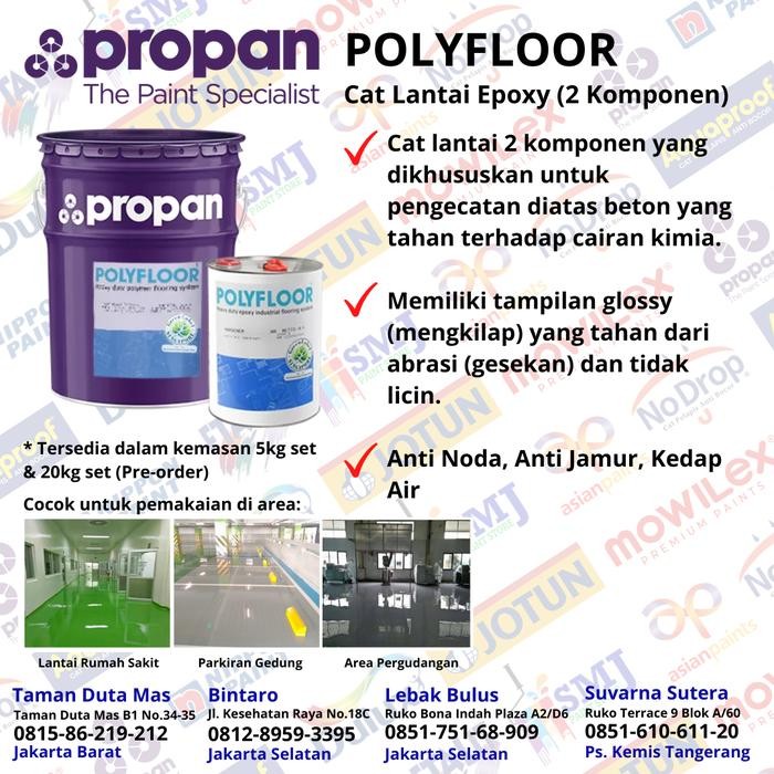 CAT LANTAI PROPAN EPOXY POLYFLOOR EPOXY PFT 253 2K SB 5 Kg set
