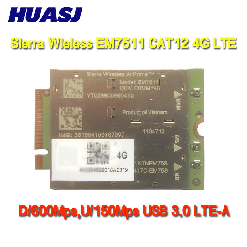 Sierra Wireless EM7511 LTE-Advanced Pro Module for Public Safety Solutions CAT-12 600M 4G LTE M2