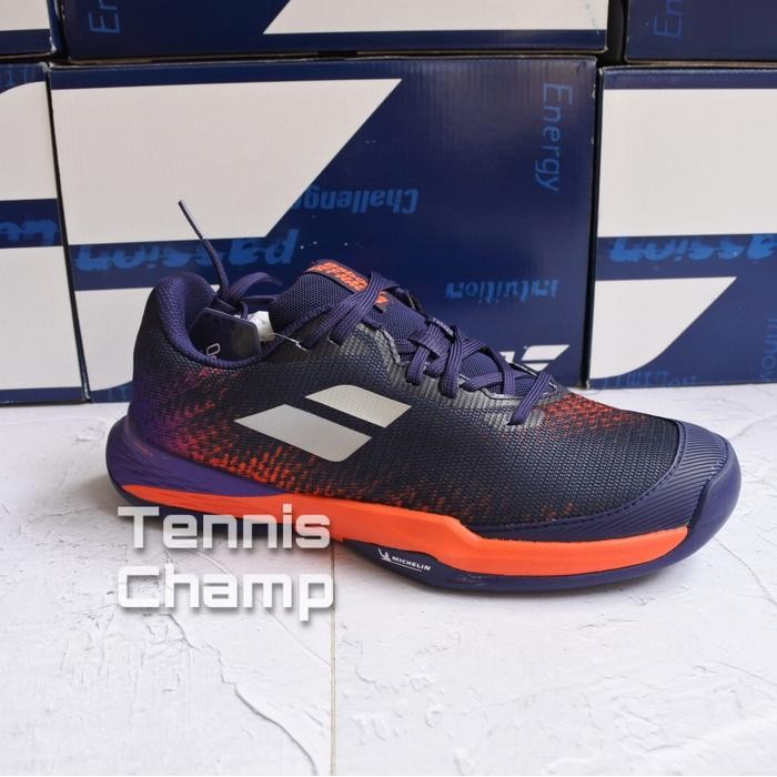 TERLARIS Sepatu Babolat Jet Mach 3 Junior Blue Ribbon/ Tennis Shoe Babolat Ori