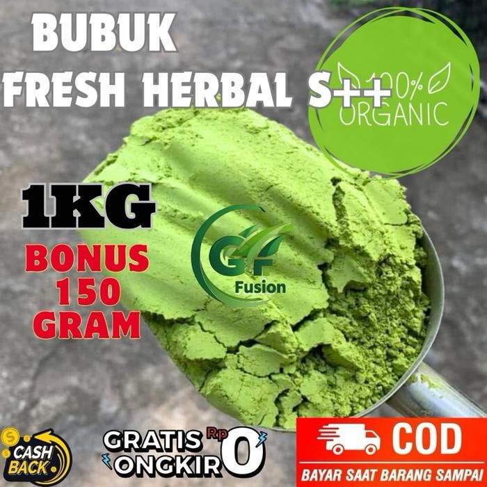

bubuk hijau fresh herbal kalimantan powder Green