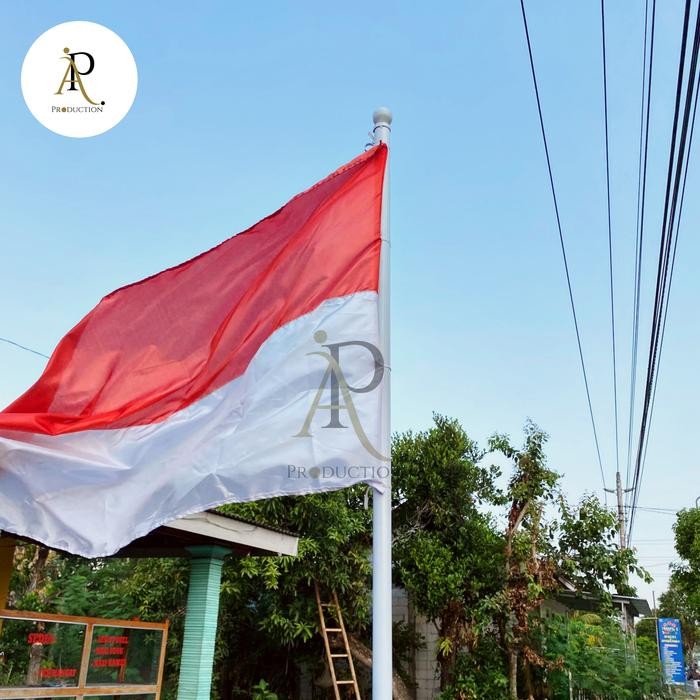 Ap - Tiang Bendera Putih/Tiang Bendera Jalan/ TiangBenderaBesi Putih Terbatas