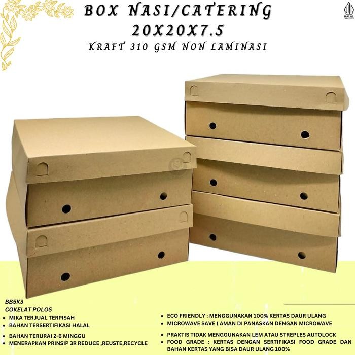 Box Nasi 20X20 Dus Nasi Catering Box Nasi 20x20 (BB5K3)