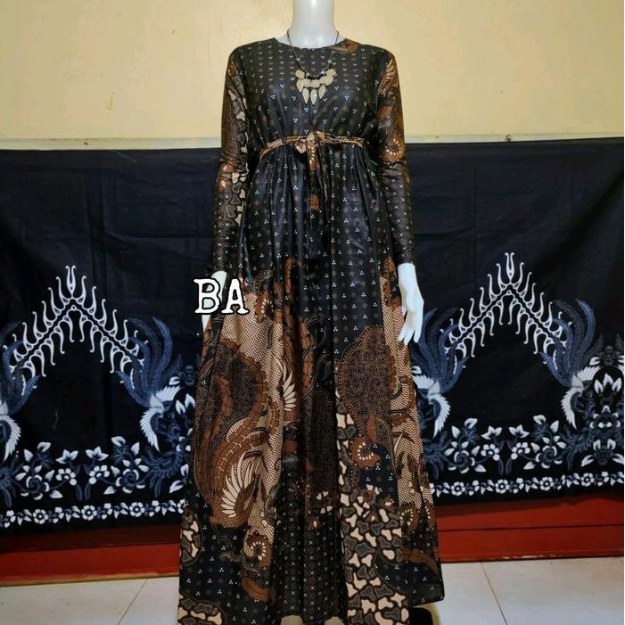 (Allthebest) Gamis batik pekalongan busui jumbo Baju wanita muslimah