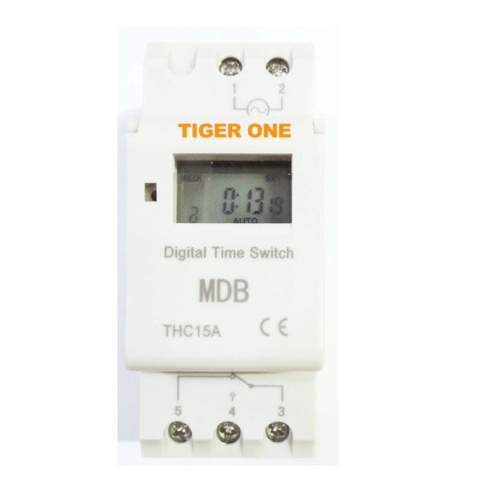 Mcb Timer Digital, Timer Switch Thc15A, Panel Lampu Listrik Otomatis Kode 1193