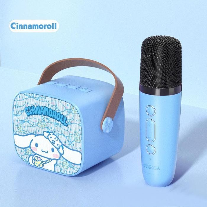 Kuromi Speaker mikrofon Bluetooth nirkabel mini speaker portabel Kuromi keluarga Sanrio baru