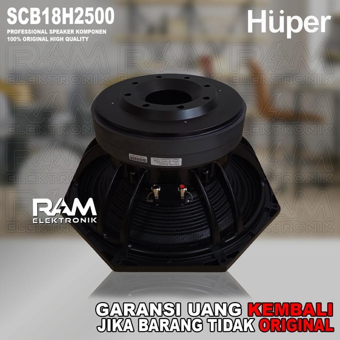 Komponen Speaker 18 Inch HUPER SCB 18 H2500 H 2500 Khusus Balap 2500 WATT Original Berkualitas