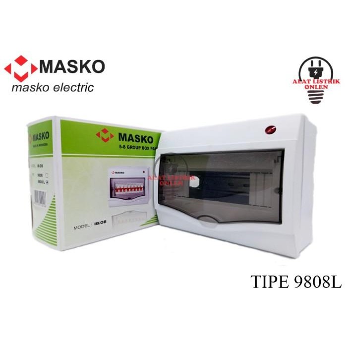 (Allthebest) BOX MCB 8 GROUP + LAMPU MASKO 9808L / RUMAH INBOW / OUTBOW IB /OB