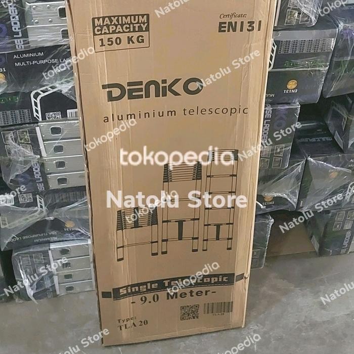 Buruan,. Tangga Single Teleskopik 9 Meter Denko Tla20 Single Telescopic Ladder