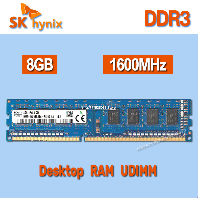 Desktop Memory PC3L 2Rx8 12800U SK hynix  ddr3 8GB 1600MHz RAM Udimm