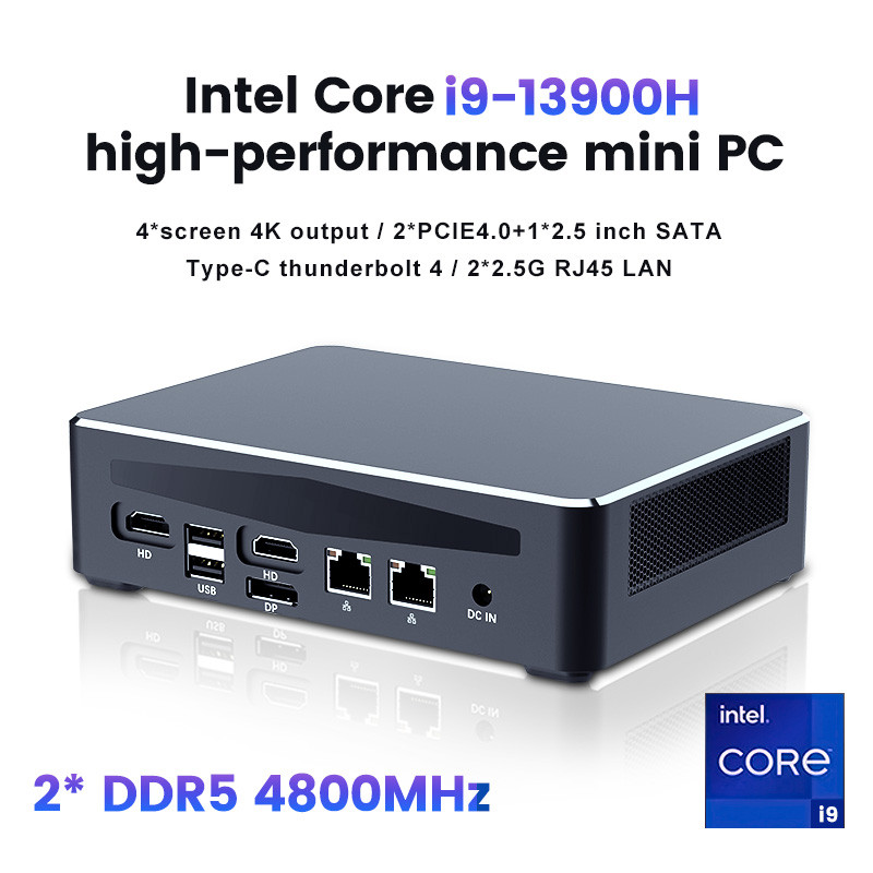 Topton 13th Gen Gaming Mini PC i9 13900H i7 13700H Intel Thunderbolt 4 DDR5 4800MHz PCIE4.0 Gamer Co