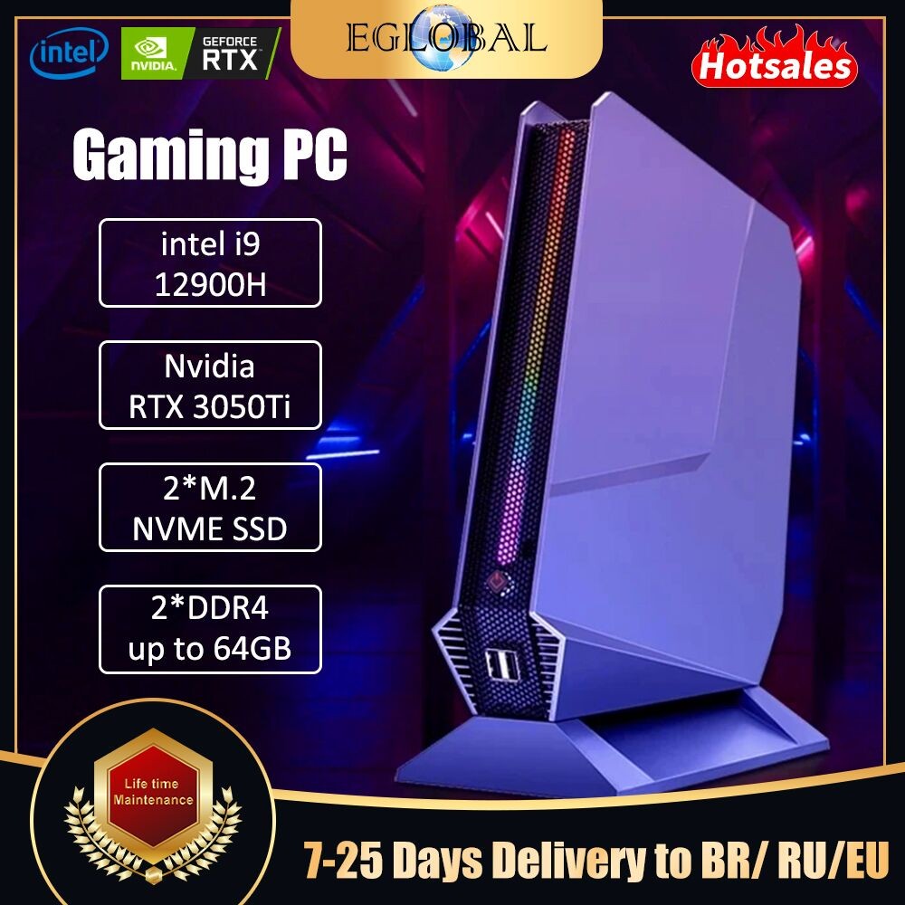 EGLOBAL Gamer Mini PC Computer Intel i9 13900H 12900H i7 12700H Gaming Mini PC Nvidia RTX4060 RTX305