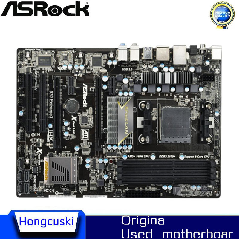 For ASRock 970 Extreme3 Original Used Desktop for AMD 970 Motherboard Socket AM3 AM3+ DDR3 SATA3 USB