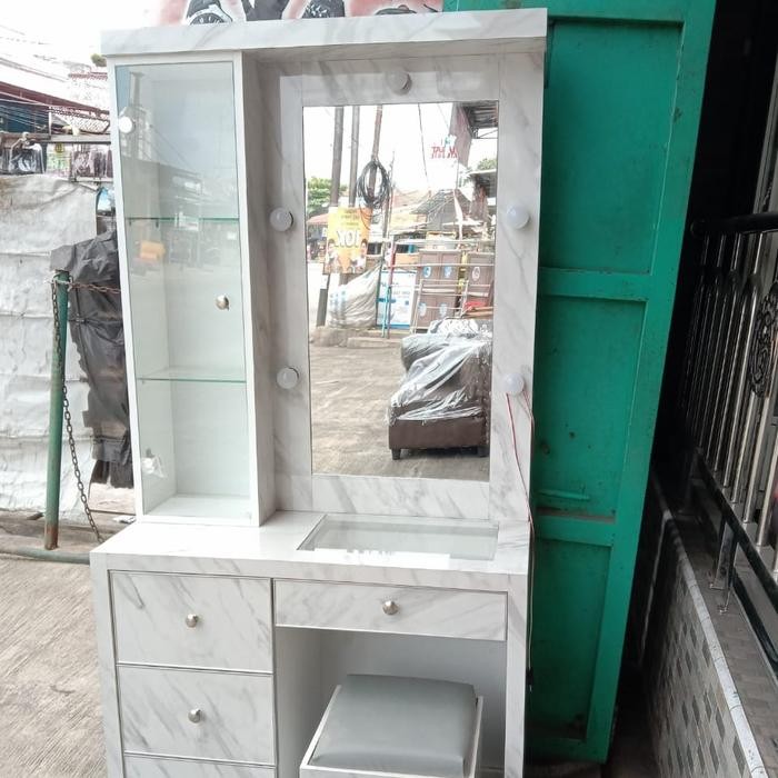 Meja Rias Hpl Lampu, Meja Rias Nimalis, Meja Rias Lampu, Hpl