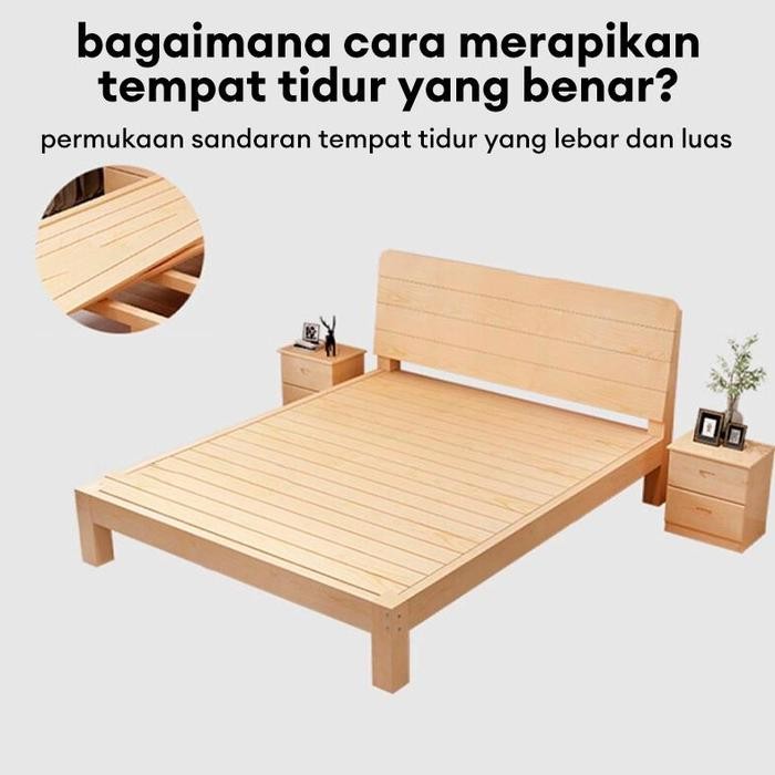 Ranjang Dipan Lantai Kayu Divan Tempat Tidur Dipan Sandaran Tempat Tidur Kayu Asli Dipan Low Divan