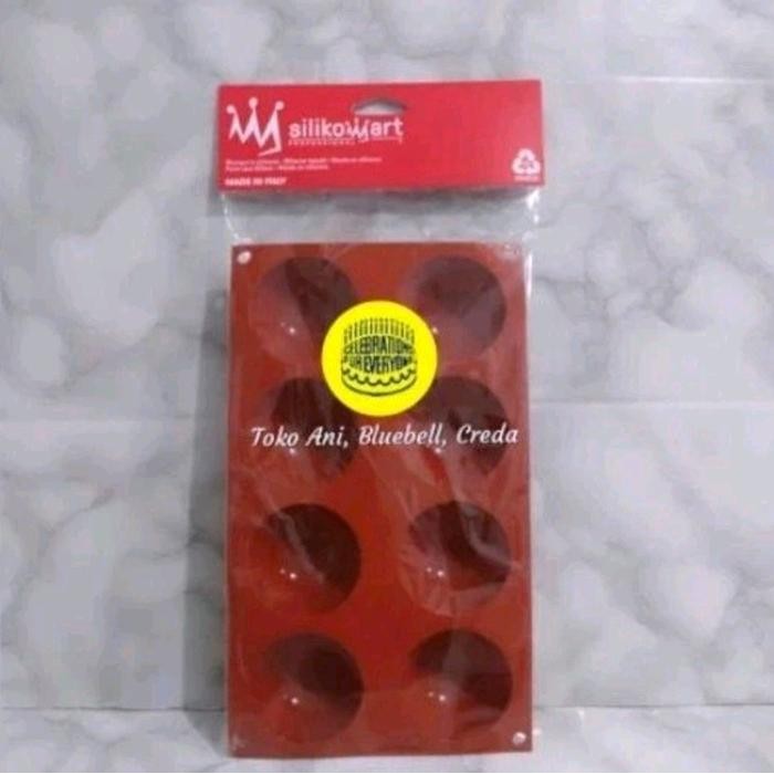 SILIKOMART SILICONE MOULD HALF SPHERE 5.5CM H 2.9, 8 CAVITY ( SF555 / 36.555.00.0060 )