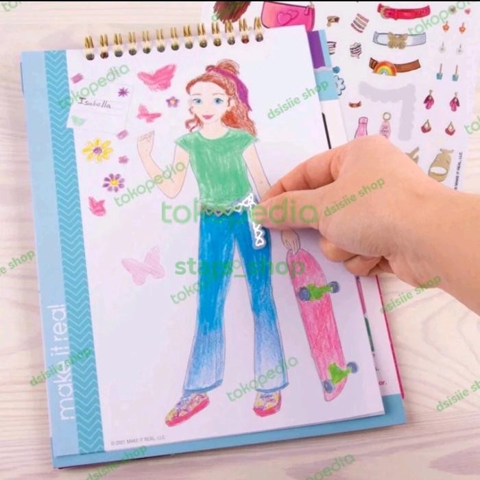 

Make It Real Fashion Design Sketchbook Blomming Vibes Original