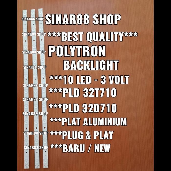 Terlaris BACKLIGHT LAMPU LED TV POLYTRON 32 INC 10 KANCING 3VOLT 3 V SALE