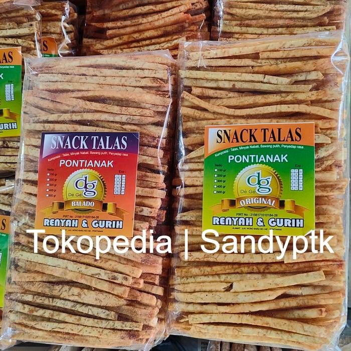

Sedia Snack Talas Stick dg DeGe uk.Sedang Pontianak (2 rasa) Gurih & Enak