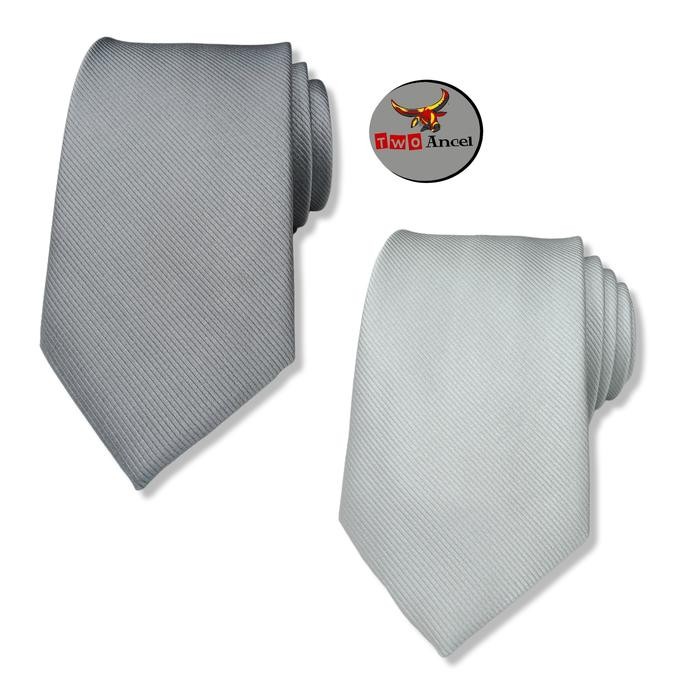 dasi abu abu polos pria dasi kantor pria silver panjang