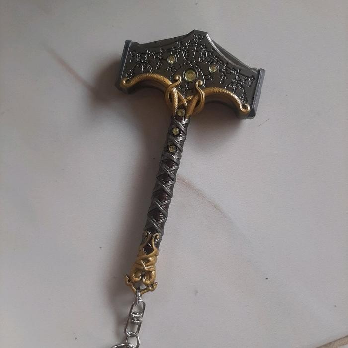 Gantungan Kunci Palu Thor God Of War Keychain