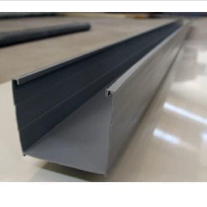 Ready Stock Talang Air Pvc Kotak 8" Inch Maspion Abu Panjang 4 Meter Talang Besar