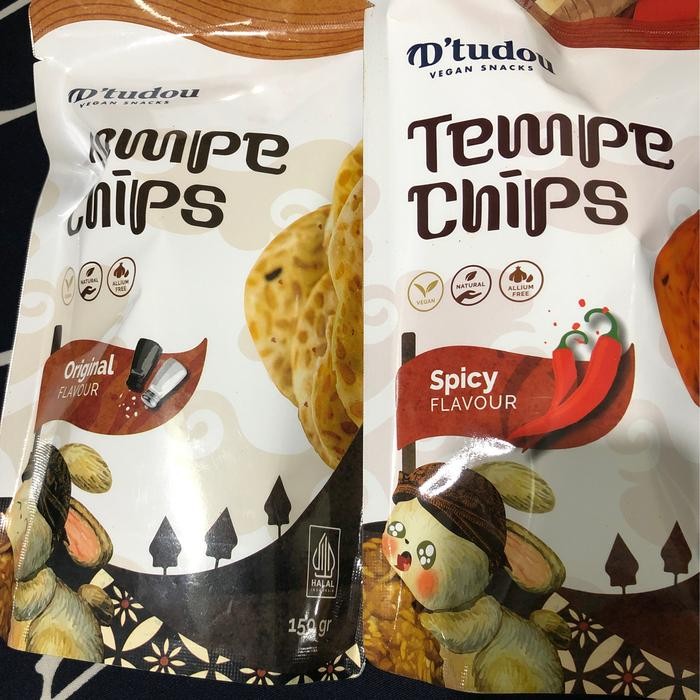

Sedia D'tudou vegan snacks tempe chips spicy flavour