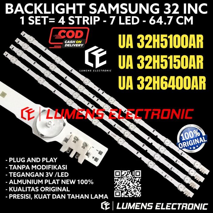 Terlaris BACKLIGHT TV LED SAMSUNG 32 INC UA 32H5100 32H5150 32H6400 AR LAMPU BL SALE