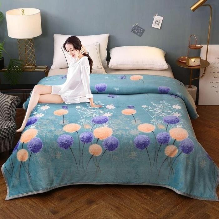 selimut bulu halus super lembut 180x200 list tebal impor termurah