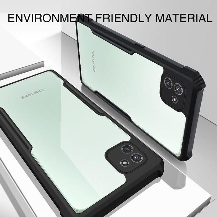 (Allthebest) Case Samsung A03 Shockproof Transparent Casing + Tempered Glass