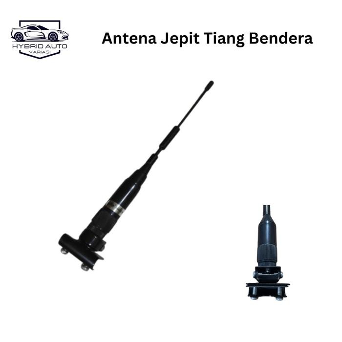 Antena Tiang Bendera Universal Mobil//Merah Putih Mobil Motor Universal Jepit Depan Belakang Besi