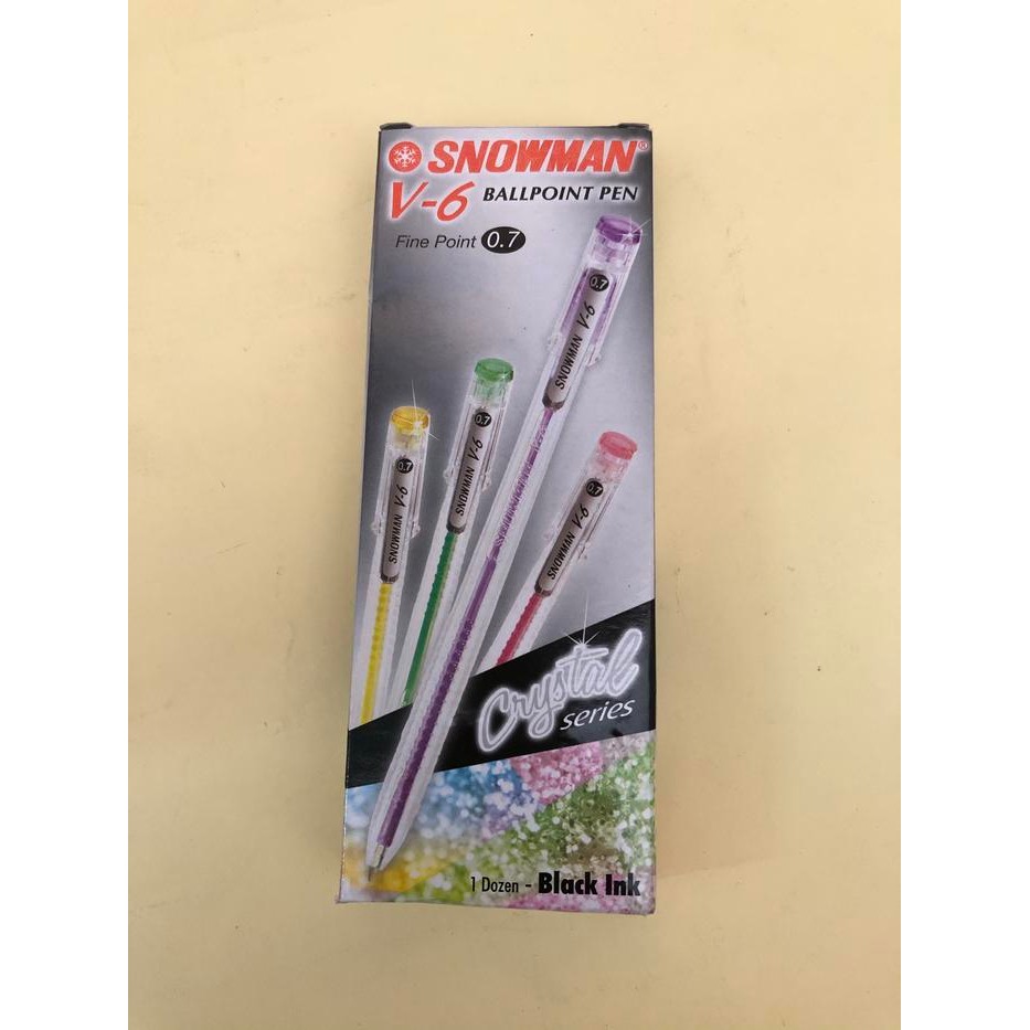 

Pulpen Snowman V6 Hitam / lusin (isi 12 pc) , Pulpen Hitam , V6
