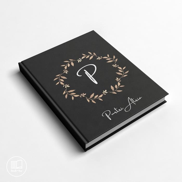 

Notebook custom nama inisial lingkaran bunga
