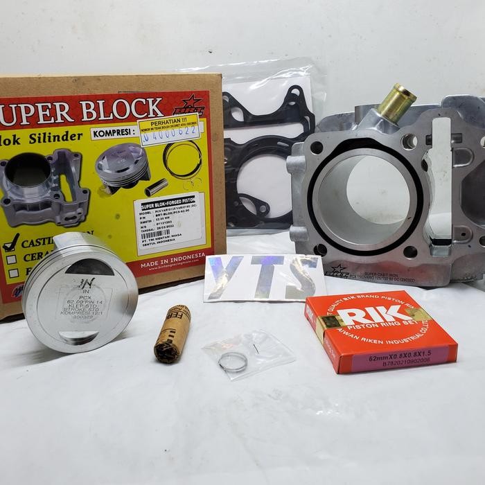 Blok + Piston Kit Brt Pcx Vario 125 Vario 150 62 Mm Double Cooler