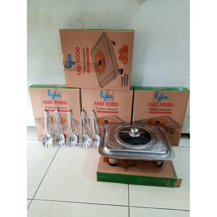 NEW PRASMANAN SET 5 IN 1 STAINLESS-PRASMANAN HAJATAN-warmer set-prasmanan [terbaik][terlaris]
