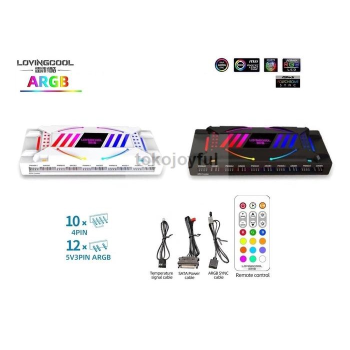 COOLMOON RGB Fan Controller + Remote 4pin PWM + 3pin 5V ARGB