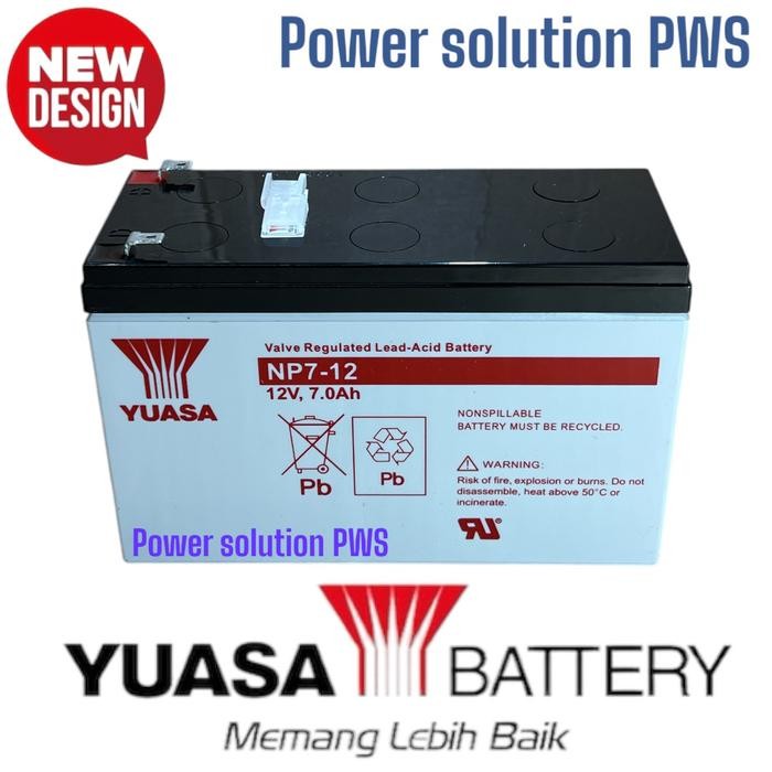 Baterai Aki Kering Yuasa 12v 7Ah Aki Kering Ups Yuasa Np7-12 12V 7Ah