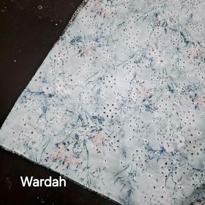 kain Katun bordir bolong-bolong