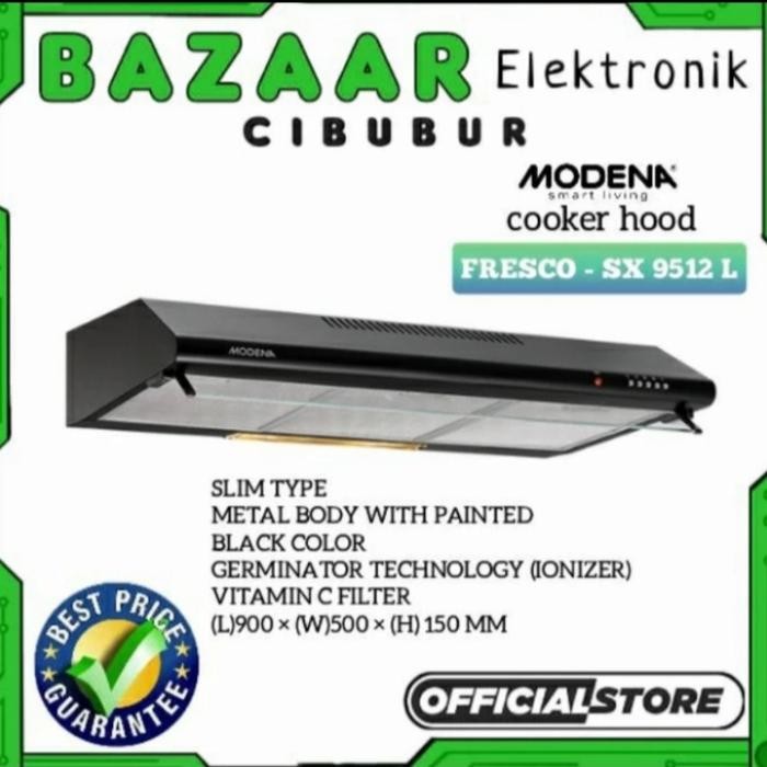 Hot Sale Cooker Hood Modena Cookerhood Penghisap Asap Dapur Sx9512L Sx 9512 L