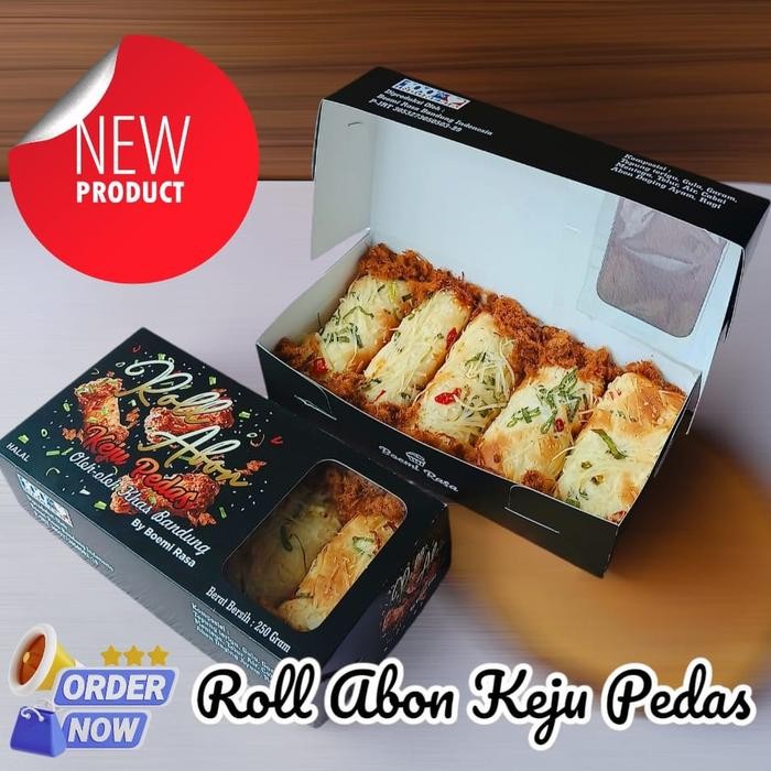 

New Abon Gulung Pedas 1 box - Makanan Ringan Khas Indonesia - Snack, Food Camilan Cemilan Kering