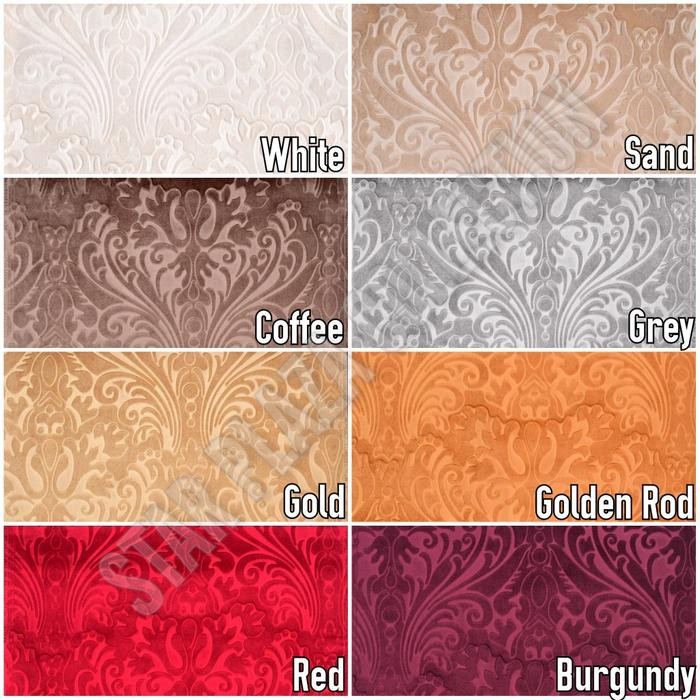 Kain Beludru Velvet Emboss Motif Damask - Turkish (Sofa, Jok, Kursi)