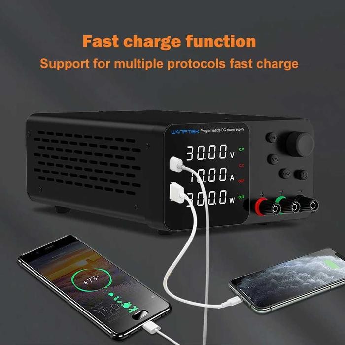 Power Supply AC To DC 30V 60V 120V Dimmer Ammeter Stabilized 5A With Layar LCD 4 Digit