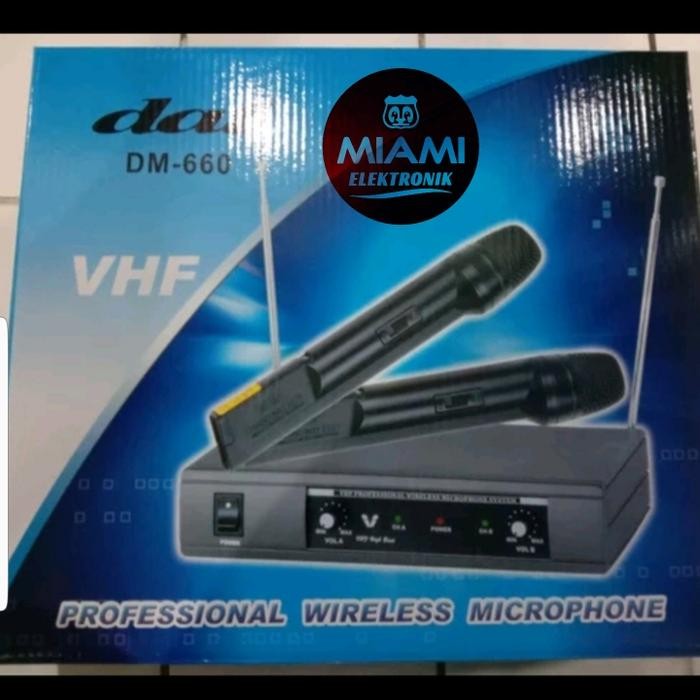 Mic Wireless DAT DM660 / Mic Wireless Isi 2 DAT DM 660 Garansi