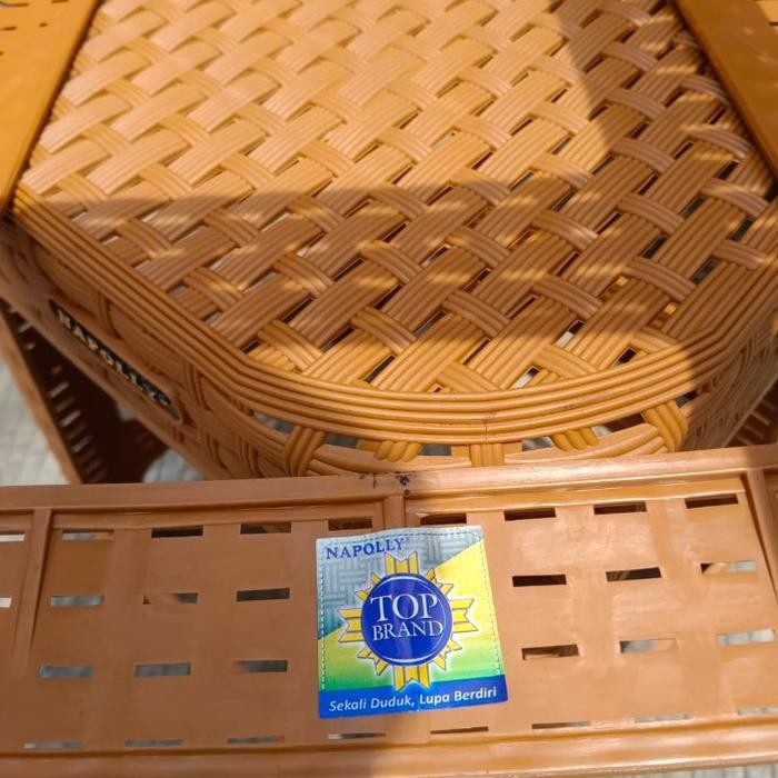 Kursi Baso Plastik Anyam Merk Napoli Model New Oval/ Bangku Napoli Gratisongkir