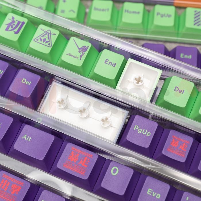 (Expert) EVA-01 Evangelion PBT Dye Sub Keycaps