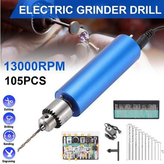 

Set Mini Electric Grinder 105Pcs Alat Ukir Elektrik Bor Mini Genggam